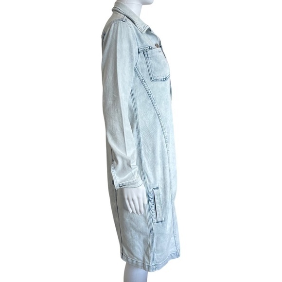 L'AGENCE Jacket Size S/P Vienna Cosmo Long Denim Pockets Made in USA Boho NEW - Picture 7 of 16